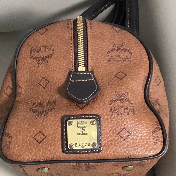 EUC. MCM Vintage Visetos Munchen Boston Bag #B4720 Brown and Black - Picture 6 of 15